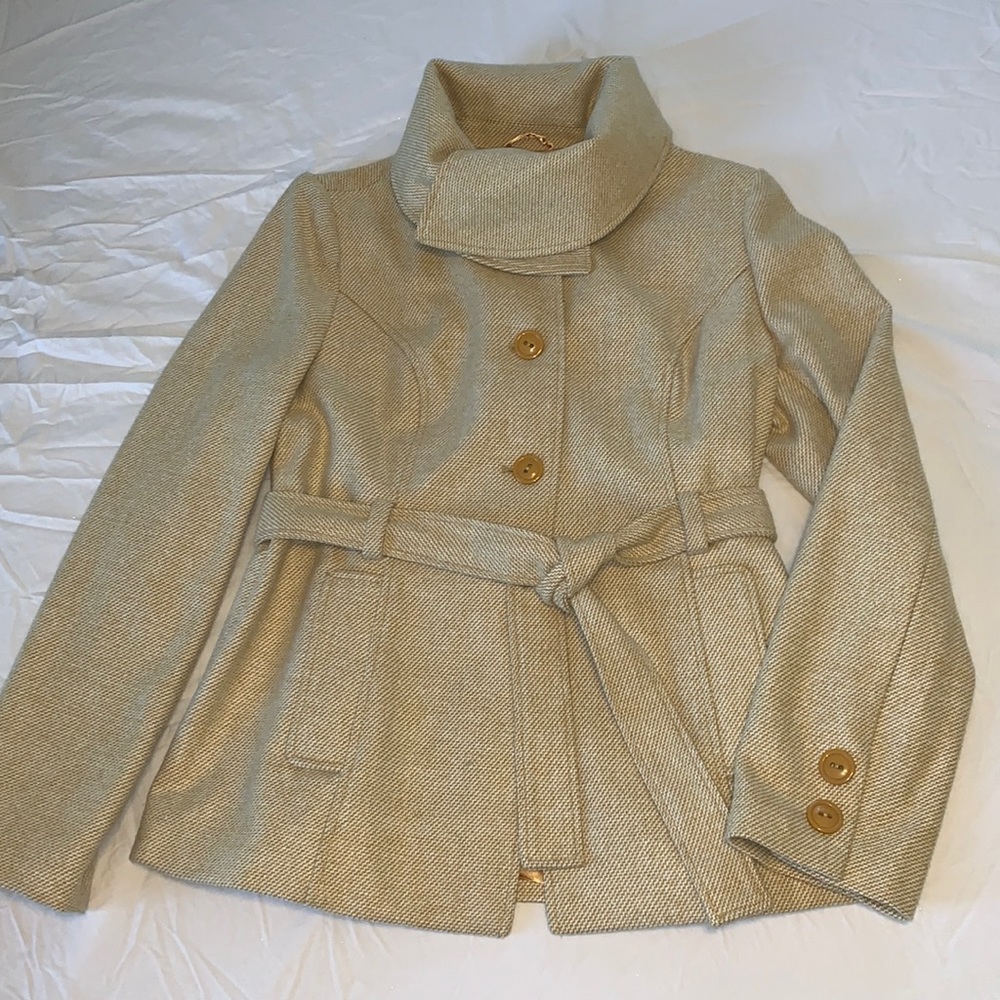 NWT Tulle Structured Gold/Mustard Coat Sz XL